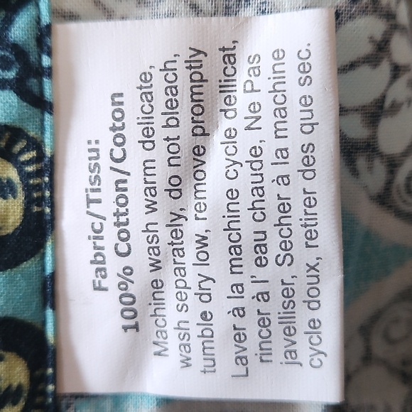 Simply Envogue Sweet Whisper retro blue black floral shape prnt Ruffle apron NWT - Picture 9 of 11